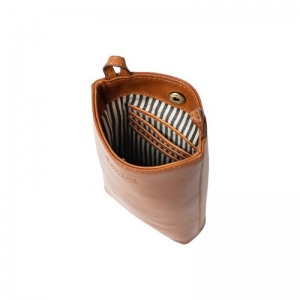 CHARLIE PHONE BAG - CLASSIC  LEATHER COGNAC