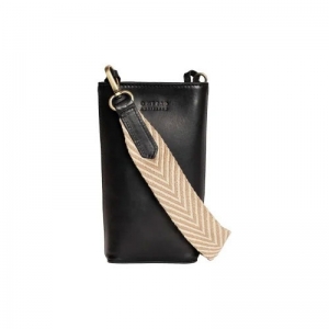 CHARLIE PHONE BAG - CLASSIC  LEATHER BLACK