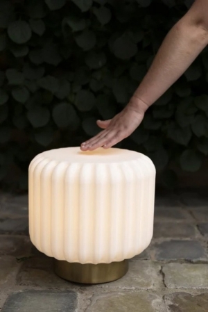 DENTELLES WIDE XL LICHT- USB RECHARGE - GOUD - H30 cm x Ø 27 cm GOUD