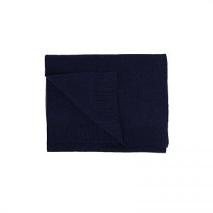 MERINO WOOL SCARF NAVY BLUE