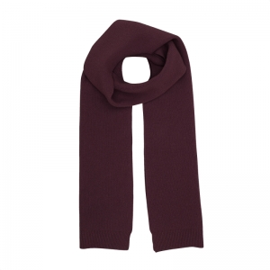 MERINO WOOL SCARF OXBLOOD RED