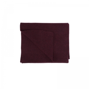 MERINO WOOL SCARF OXBLOOD RED
