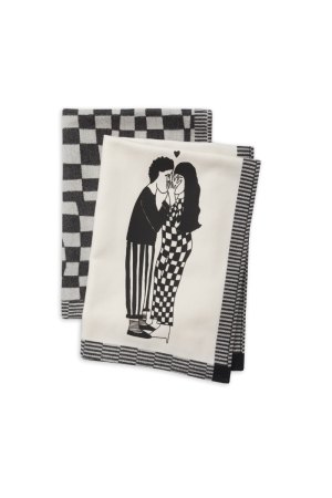 THEEDOEKEN - SET VAN 2 STUKS - SECRET KISSERS + PATROON 