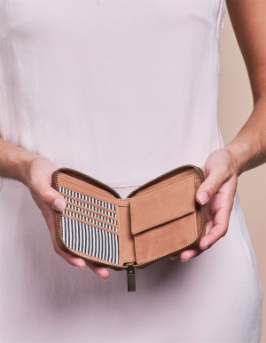 SONNY SQUARE WALLET - ECO CAMEL HUNTER BRUIN
