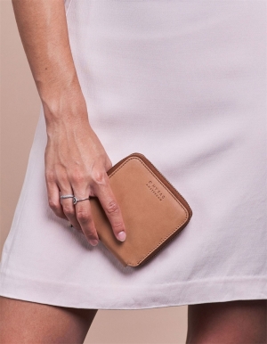 SONNY SQUARE WALLET - ECO CAMEL HUNTER BRUIN