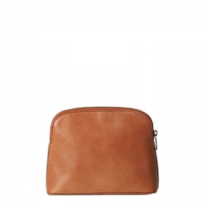 COSMETIC BAG - COGNAC - CLASSIC LEATHER BRUIN