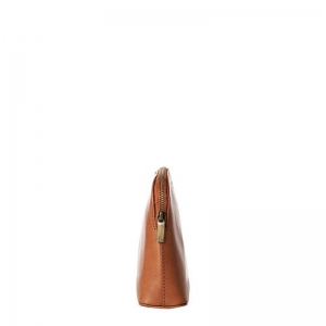 COSMETIC BAG - COGNAC - CLASSIC LEATHER BRUIN