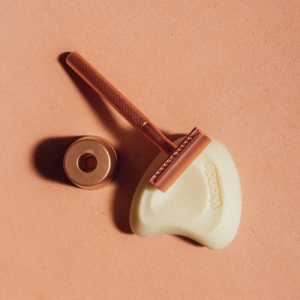 VEILIGHEIDSSCHEERMES MET HOUDER - ROZE GOLD ROSE GOLD