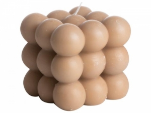 CANDLE CUBE TAUPE