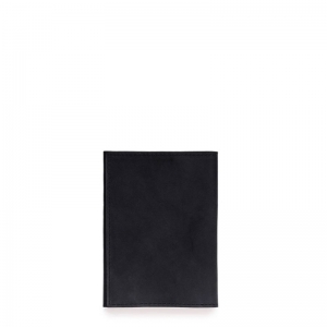PASSPORT HOLDER NAVY - CLASSIC LEATHER ZWART
