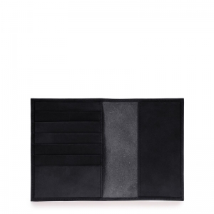 PASSPORT HOLDER NAVY - CLASSIC LEATHER ZWART