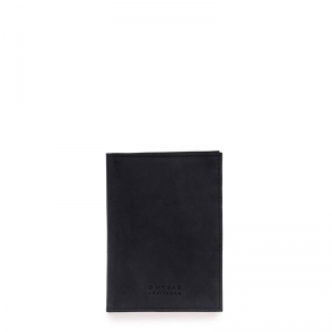PASSPORT HOLDER NAVY - CLASSIC LEATHER ZWART