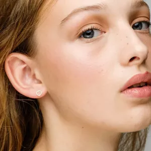MINI CIRCLE EARRINGS ZILVER
