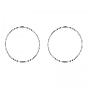 LARGE CIRCLE EARRINGS ZILVER