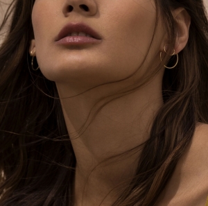 DOUBLE CIRCLE EARRINGS GOUD