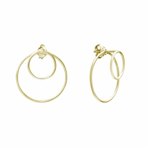 DOUBLE CIRCLE EARRINGS GOUD
