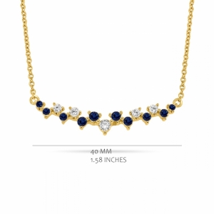 GOLD PLATED SET WITH WHITE AND BLUE SAPHIRE STONES GOLD