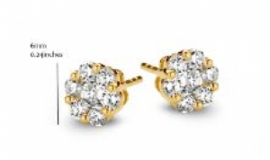 GOLD PLATED SET WITH WHITE CZ GOLD