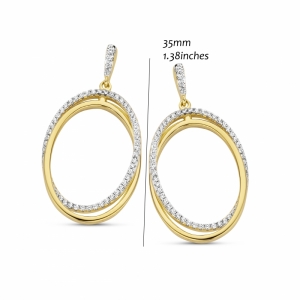 GOLD PLATED SET WITH WHITE CZ GOLD