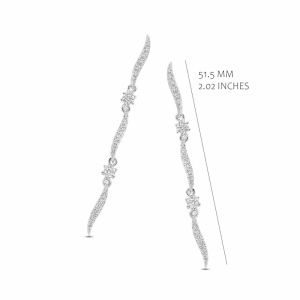 RHODIUM PLATED SET WITH WHITE CZ SILVER