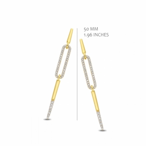 GOLD PLATED SET WITH WHITE CZ GOLD