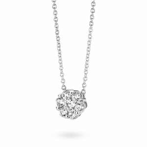 RHODIUM PLATED WITH WHITE CZ SILVER