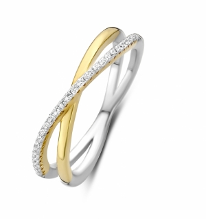 GOLD PLATED SET WITH WHITE CZ GOLD