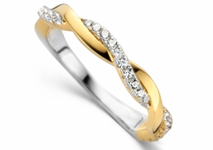 GOLD PLATED SET WITH WHITE CZ GOLD