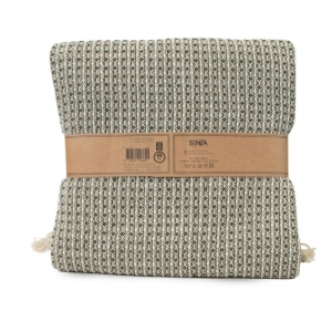 SENZA RECYCLED KATOENEN PLAID GROEN  GROEN
