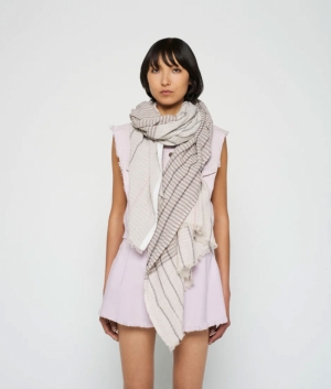 SCARF STRIPE ECRU 