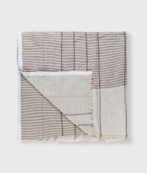 SCARF STRIPE ECRU 
