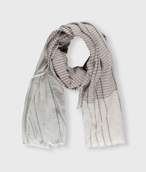 SCARF STRIPE ECRU 