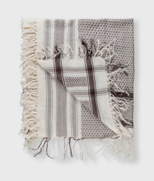 SCARF CHECK AUBERGINE
