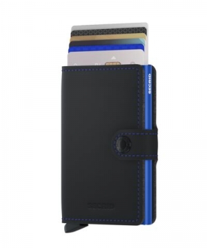 MINIWALLET BLACK & BLUE BLACK