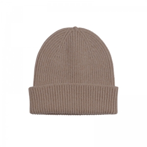 MERINO WOOL BEANIE WARM TAUPE