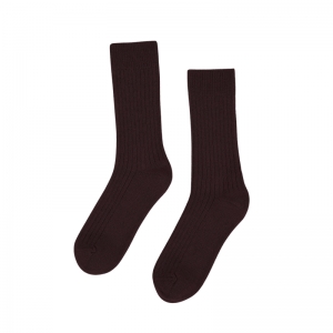 MERINO WOOL SOCKS OXBLOOD RED