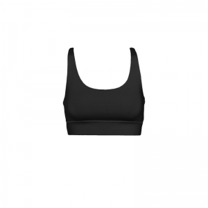ACTIVE CROPPED BRA DEEP BLACK