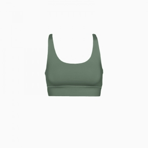 ACTIVE CROPPED BRA DUSTY OLIVE