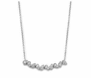 RHODIUM PLATED SET WITH WHITE CZ SILVER
