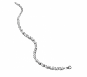 RHODIUM PLATED SET WITH WHITH CZ SILVER