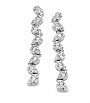 RHODIUM PLATED SET WITH WHITE CS SILVER