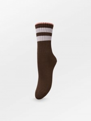 TENNA THICK SOCK BROWN/ROSE