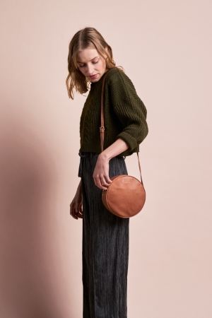 LUNA - COGNAC - WILD OAK SOFT GRAIN LEATHER COGNAC
