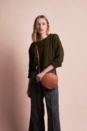 LUNA - COGNAC - WILD OAK SOFT GRAIN LEATHER COGNAC