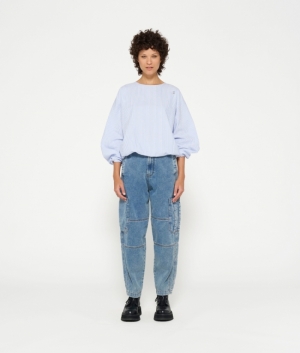 SOFT DENIM WORKWEAR PANTS NIGHTY SKY