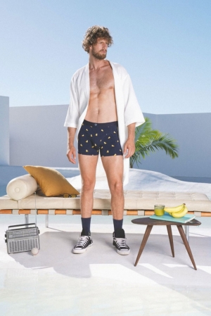 BOXER BRIEF BANANA RAMA DONKER BLAUW