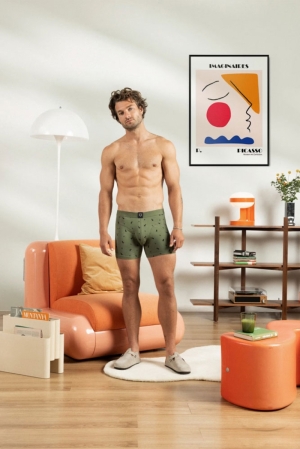 8BIT DINO - BOXER BRIEF KAKI