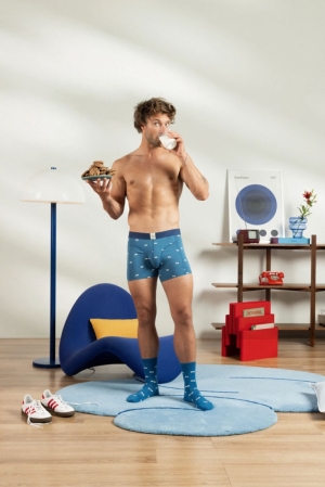 GOOGLY COOKIE- BOXER BRIEF BLAUW