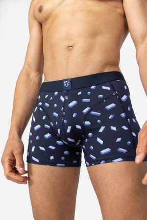 BUILDINGBLOCKS - BOXER BRIEF DONKERBLAUW