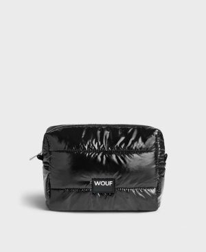 BLACK GLOSSY - TOILETRY BAG BLACK